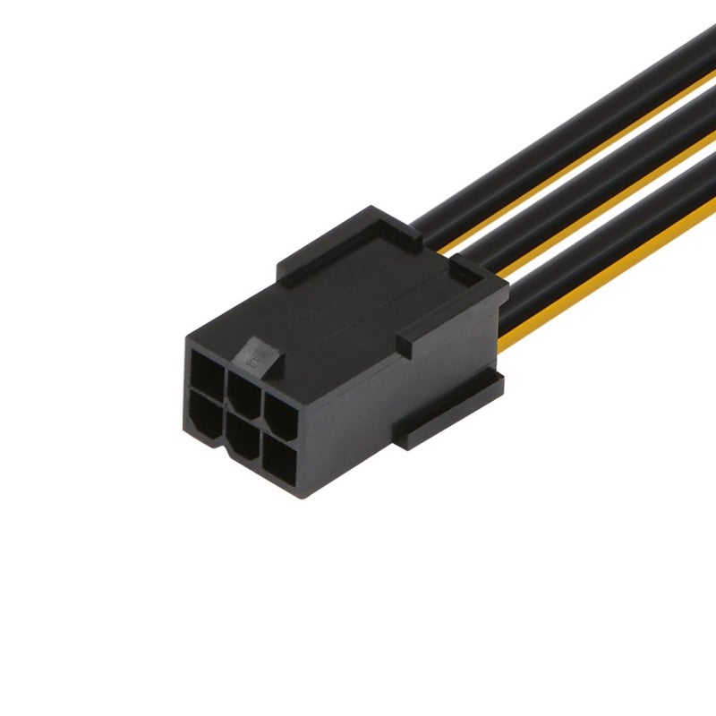 J&D 6 Pin to 8 Pin PCIe Express (PCIe) Graphics Video Card Power Cable Adapter (3 Pack), 4 inch / 10 cm, Black - Image 3